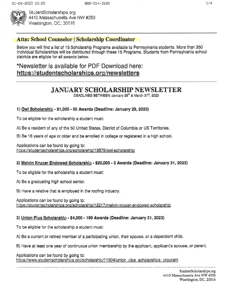 January Financial Aid Newsletter - pg 6