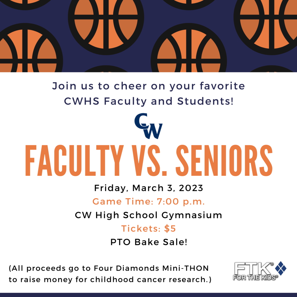 Faculty VS. Seniors Baseketball Game March 3
